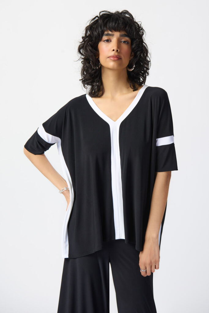Joseph Ribkoff 241125 Oversized Colour Block Top
