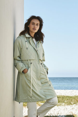 Frandsen 849 Light Green Hooded Coat