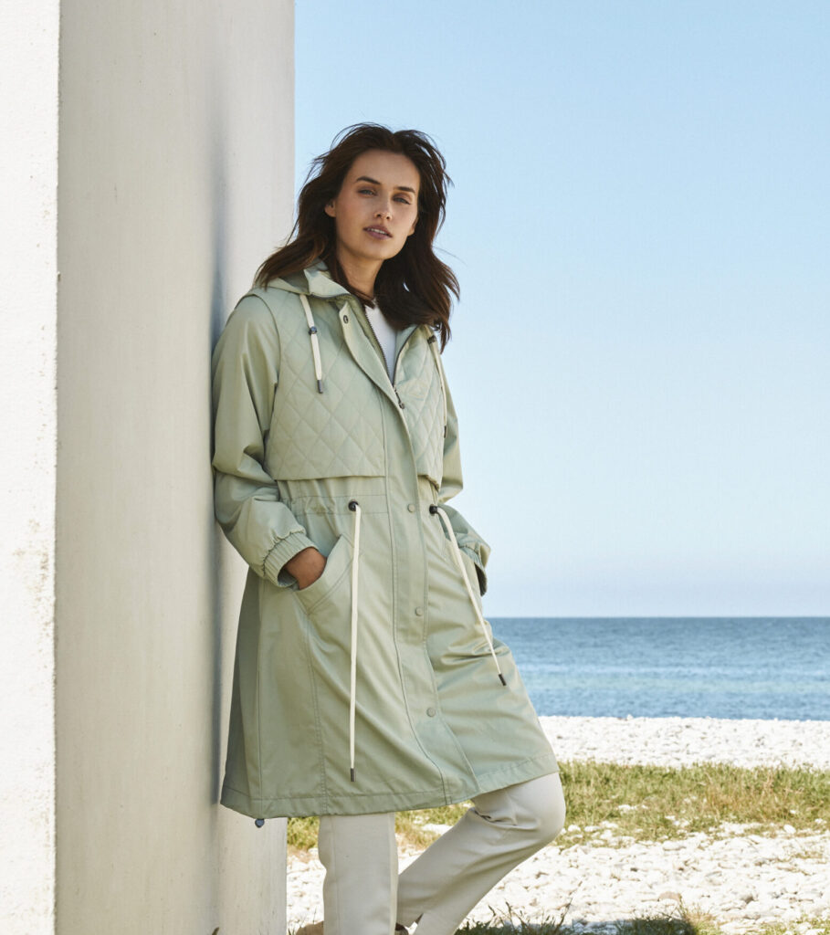 Frandsen 849 Light Green Hooded Coat