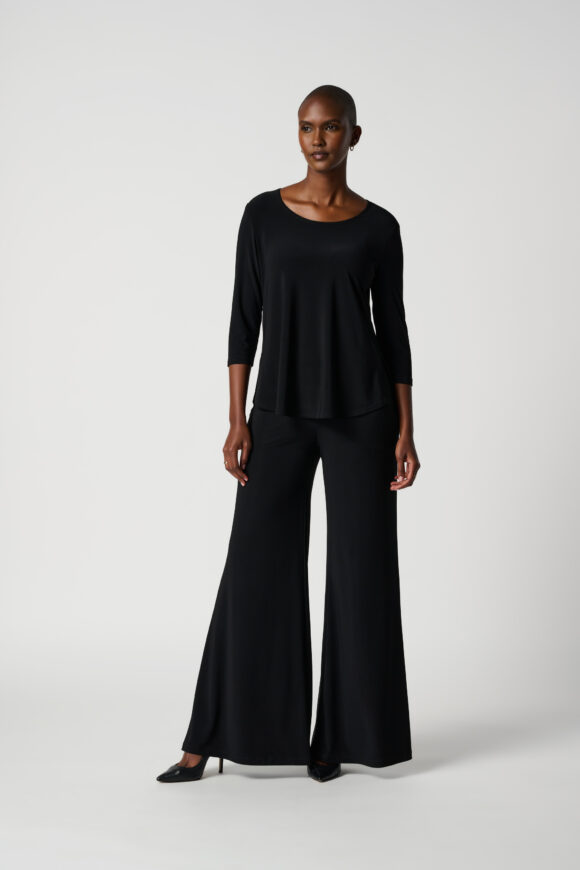 Joseph Ribkoff 161096 Black Wide Leg Trousers