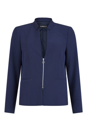 Habella 57190 Navy Zip Front Classic Jacket