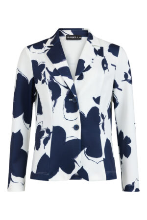 Habella 57216 Navy/Vanilla Floral Print Jacket