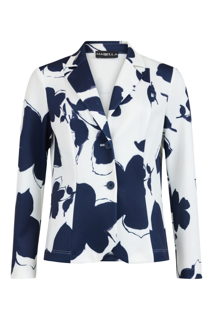 Habella 57216 Navy/Vanilla Floral Print Jacket