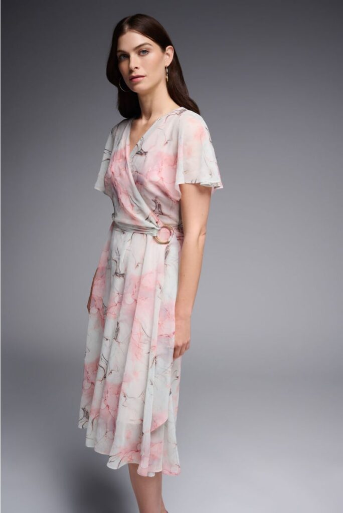 Joseph Ribkoff 231713 Mint/Multi Wrap Dress