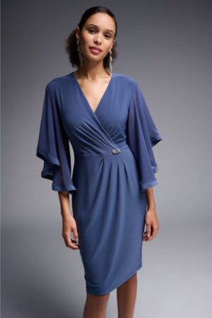 Joseph Ribkoff 231771 Mineral Blue Wrap Dress