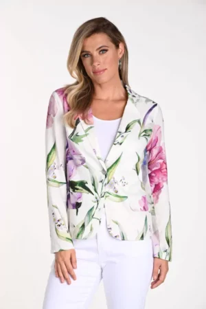 Frank Lyman 241325U Linen Floral Print Jacket
