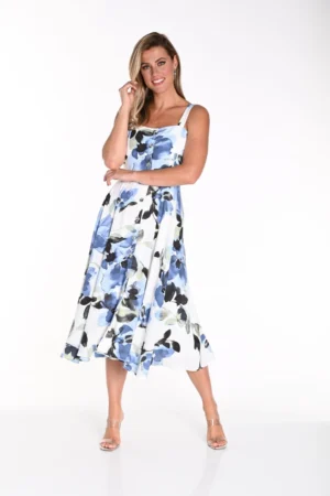 Frank Lyman 241463 Blue/Multi Floral Print Dress