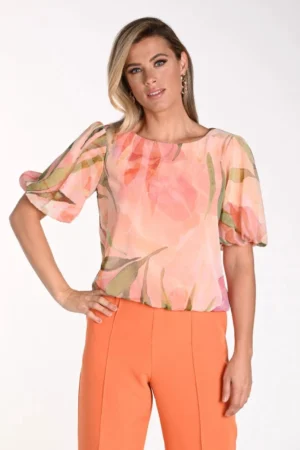 Frank Lyman 241128 Orange/Multi Top
