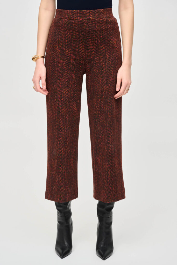Joseph Ribkoff 243302 Jacquard Knit Culotte Trousers