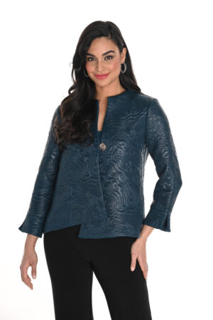 Frank Lyman 244151 Teal Asymmetric Jacket
