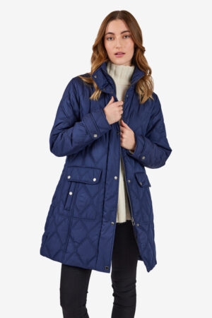 Frandsen 932 Navy Quilted Coat