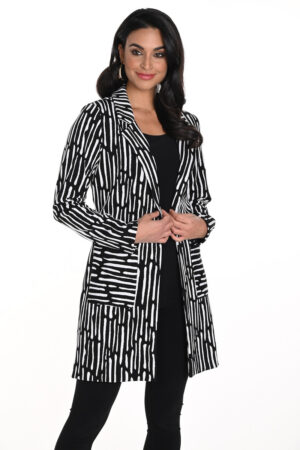 Frank Lyman 243164 Black/White Long Jacket