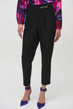 Joseph Ribkoff 244029 Black Ornament Detail Trousers