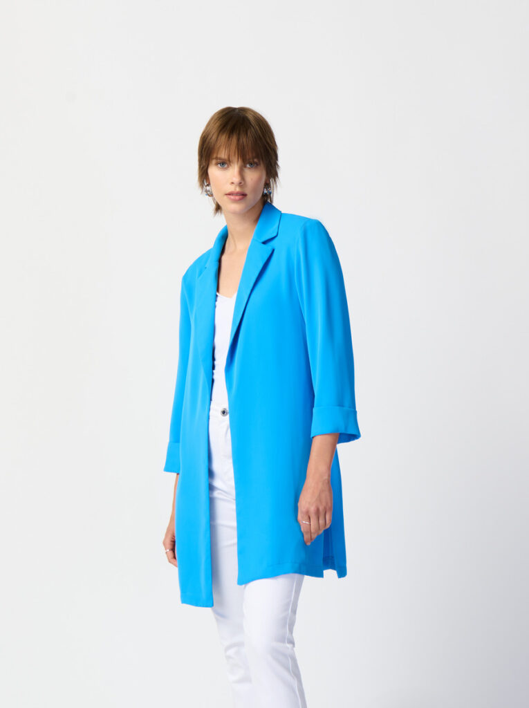 Joseph Ribkoff 211361 French Blue Classic Long Blazer
