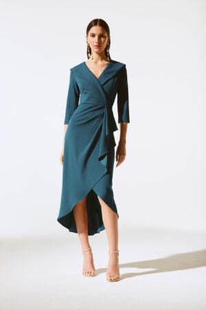 Joseph Ribkoff 243754 Midi V-Neck Wrap Dress