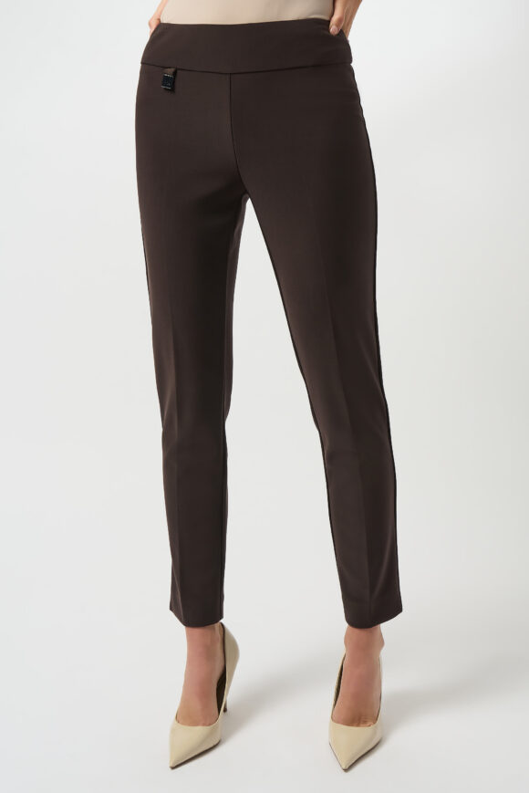 Joseph Ribkoff 144092 Mocha Classic Tailored Slim Trousers