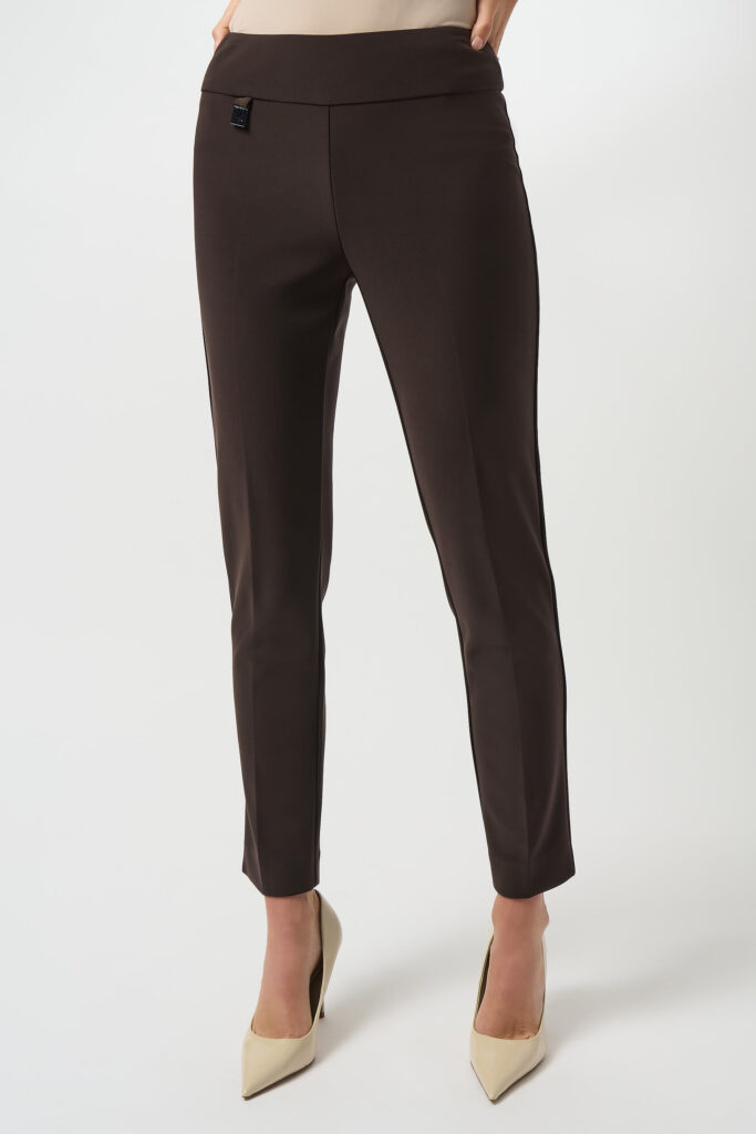 Joseph Ribkoff 144092 Mocha Classic Tailored Slim Trousers