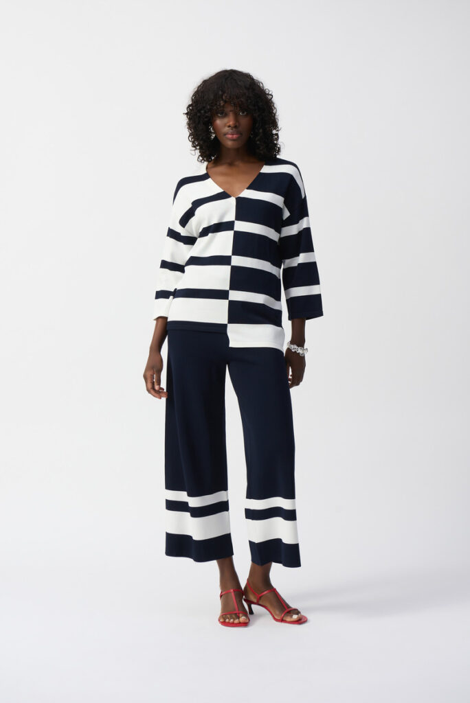 Joseph Ribkoff 251945 Wide-Leg Culotte Knit Trousers