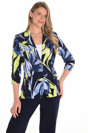 Frank Lyman 251212 Navy/Lime Floral Print Blazer