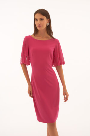 Joseph Ribkoff 251721 Silky Knit And Chiffon Sheath Dress