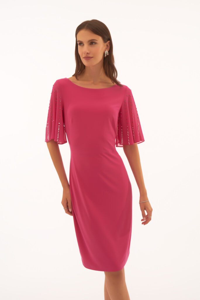 Joseph Ribkoff 251721 Silky Knit And Chiffon Sheath Dress