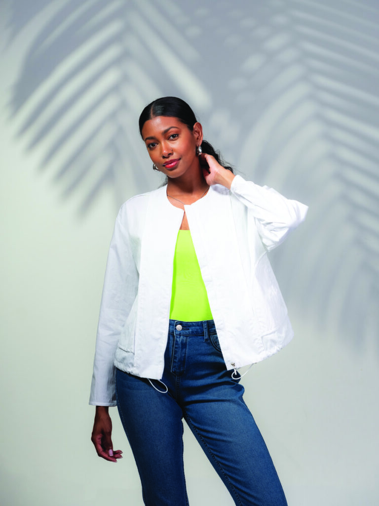 Alison Sheri A45082 White Oversized Jacket