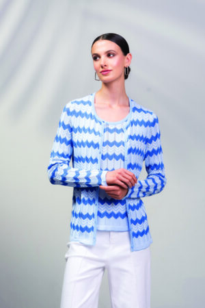 Alison Sheri A45339 Blue/White Twinset