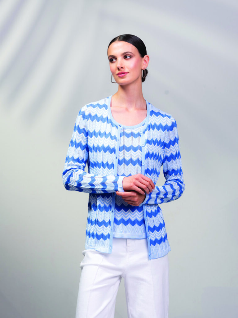 Alison Sheri A45339 Blue/White Twinset