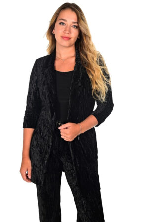 Frank Lyman 234333 Black/Gold Shimmer Velvet Jacket
