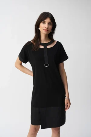 Joseph Ribkoff 251080 Black Silky Knit And Memory Dress 10