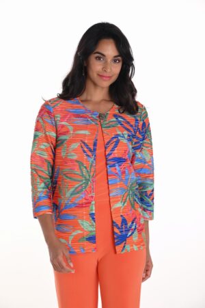 Frank Lyman 251291 Orange/Multi Print Jacket