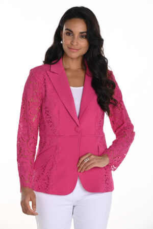 Frank Lyman 256705U Fuchsia Lace Detail Jacket