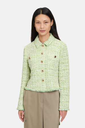 Betty Barclay Green/Cream Softly Draped Jacket