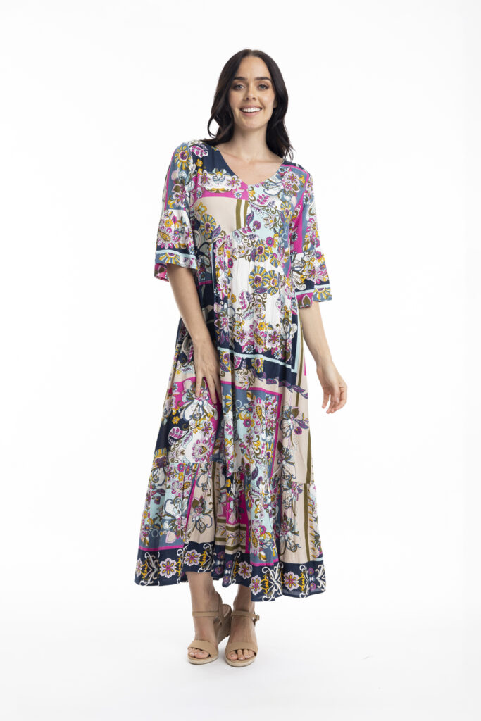 Orientique 40046 Multi Sotavento Peak Maxi Dress
