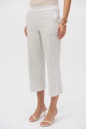 Joseph Ribkoff 252123 Beige/Vanilla Geometric Print Trousers