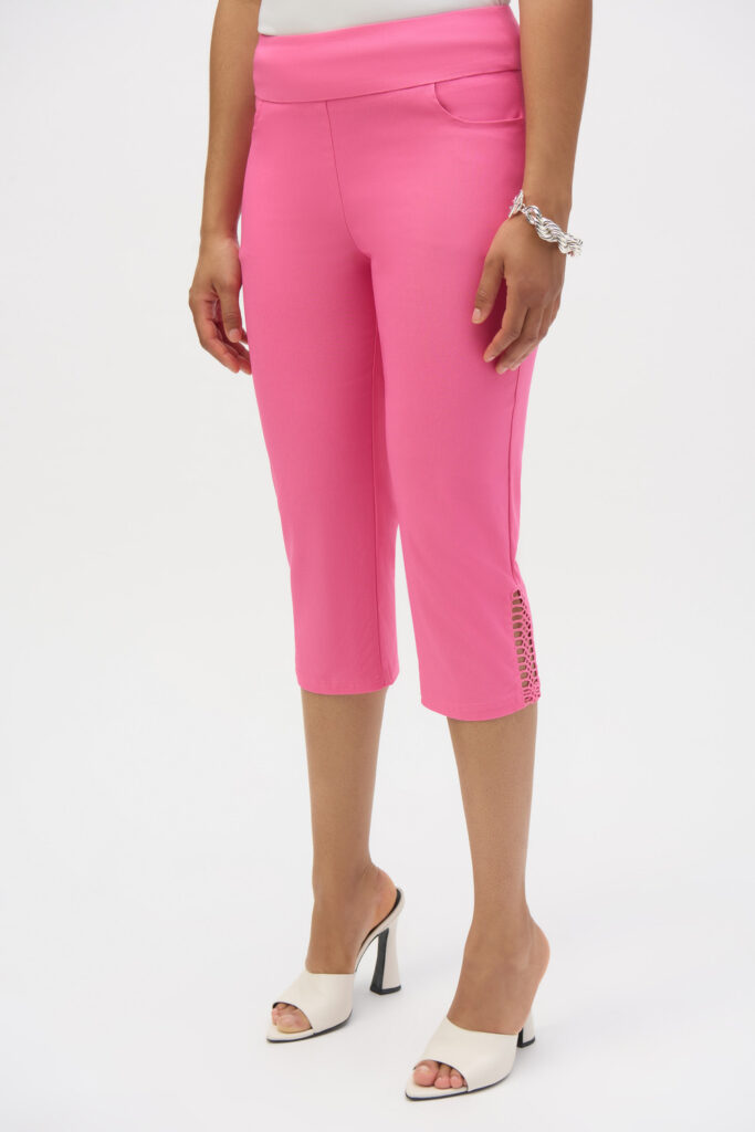 Joseph Ribkoff 252192 Millennium Capri Guipure Detail Trousers