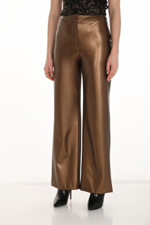 Frank Lyman 254275 Copper Faux Leather Trousers