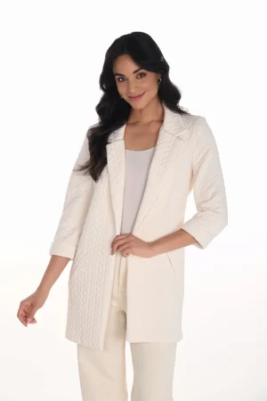 Frank Lyman 254346 Vanilla Notched Collar Jacket