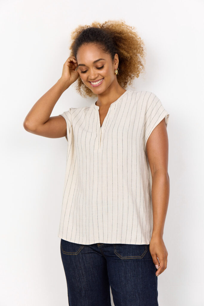 Soyaconcept SC-POULA 1 Cream/Black Relaxed Fit Top