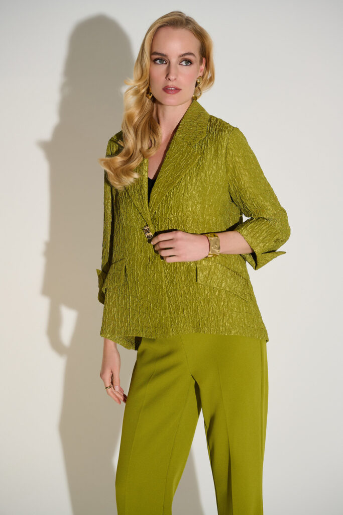 Joseph Ribkoff 253773 Fern Textured Jacquard Swing Jacket