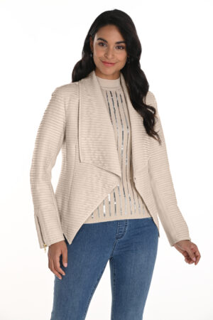 Frank Lyman 256841 Beige Faux Leather Jacket
