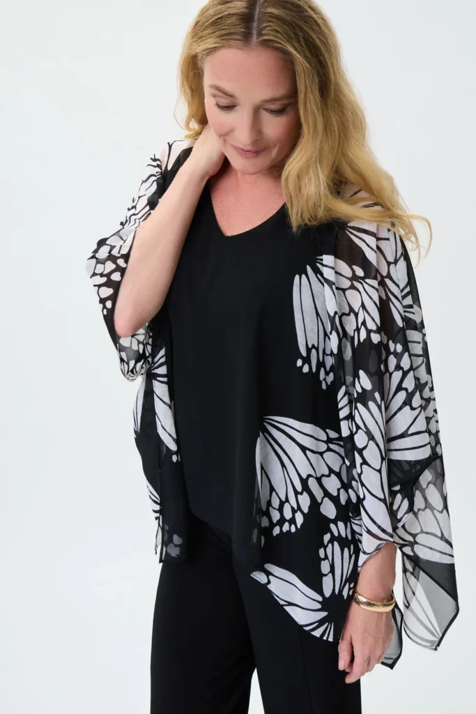 Joseph Ribkoff 231163 Black/Beige/Cream Top