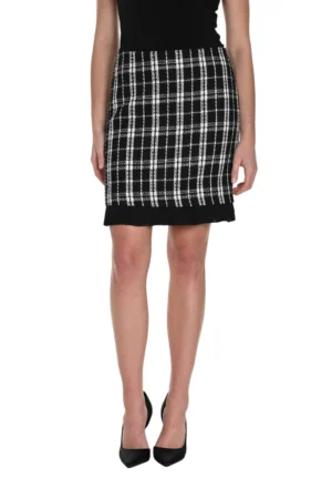Frank Lyman 243511U Black/Off-White Boucle Skirt