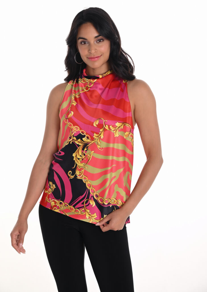 Frank Lyman 251219 Pink/Red Sleeveless Top