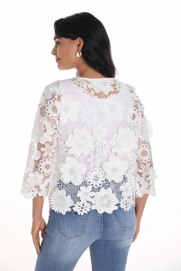 Frank Lyman 251523 Off-White Floral Lace Jacket