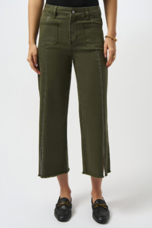 Joseph Ribkoff 251901 Avocado Embellished Front Seam Jeans