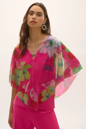 Joseph Ribkoff 252720 Multi Floral Print Poncho Top