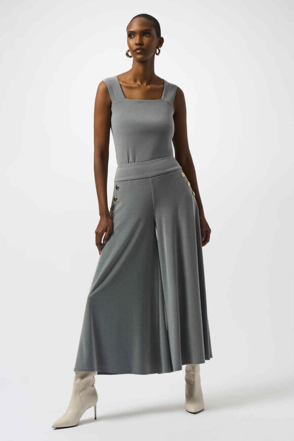 Joseph Ribkoff 253152 Grey Melange Culotte Trousers