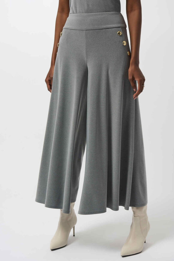 Joseph Ribkoff 253152 Grey Melange Culotte Trousers