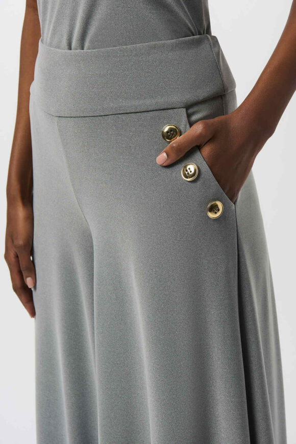 Joseph Ribkoff 253152 Grey Melange Culotte Trousers